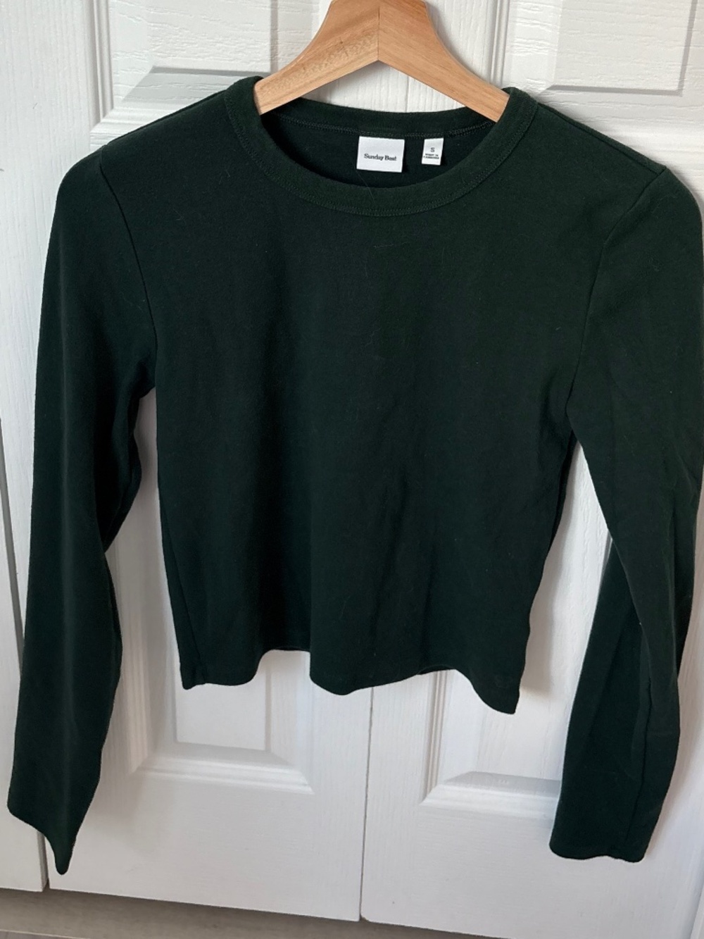 Aritzia Sunday Best Green Cropped Shirt